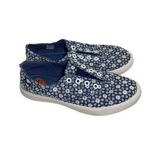 Rocket Dog Blue and White Oxnard Deb Eyelet Slip Ons Fashion Sneakers‎ Size 10